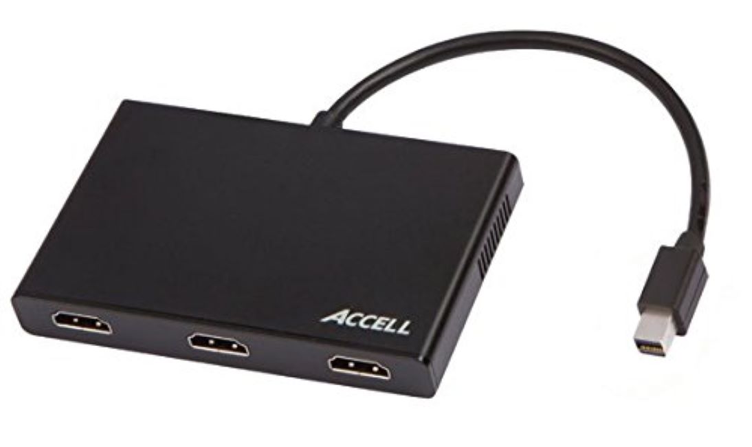 Accell Displayport 1.2 To HDMI Multi Display Video Splitter Hub-3 HDMI ...