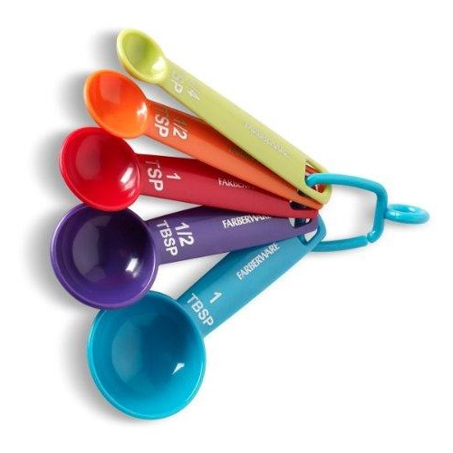 Farberware Measuring Spoons Durable Plastic Set Of 5 Kitchen Tools ...