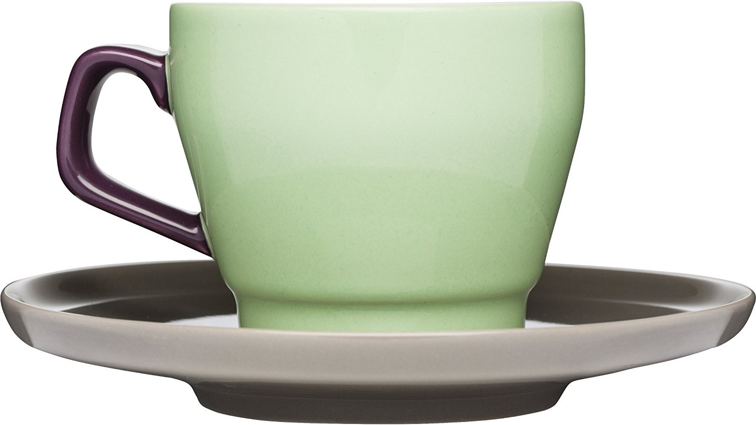 6 Pack Sagaform Pop Stoneware Coffee Cup And Saucer Green Purple Brown Ebay 7478