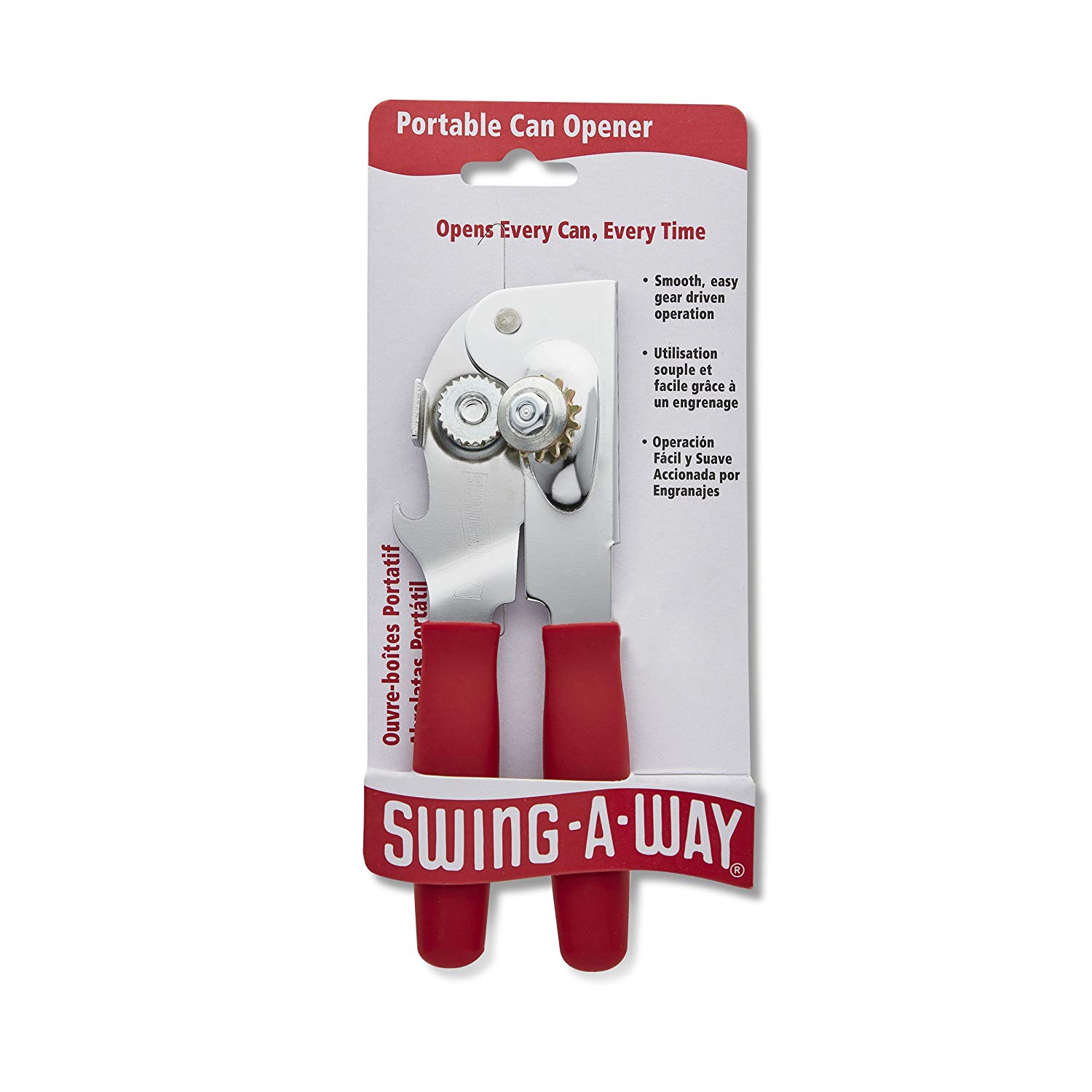 Swing-A-Way 5215422 Portable Manual Can Opener With Built In Bottle ...