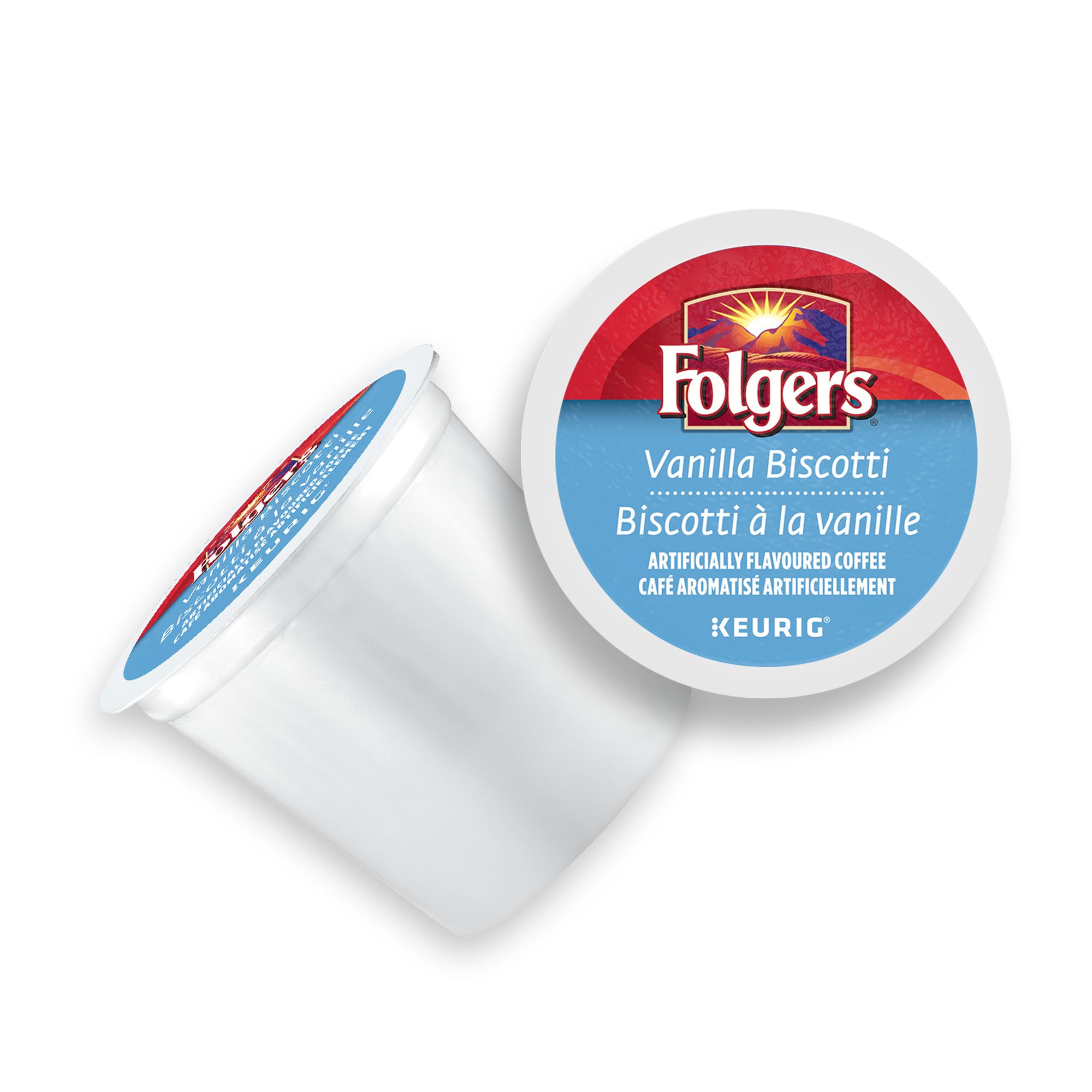 Folger's Coffee Keurig KCups, Vanilla Biscotti, Flavored Coffee 24
