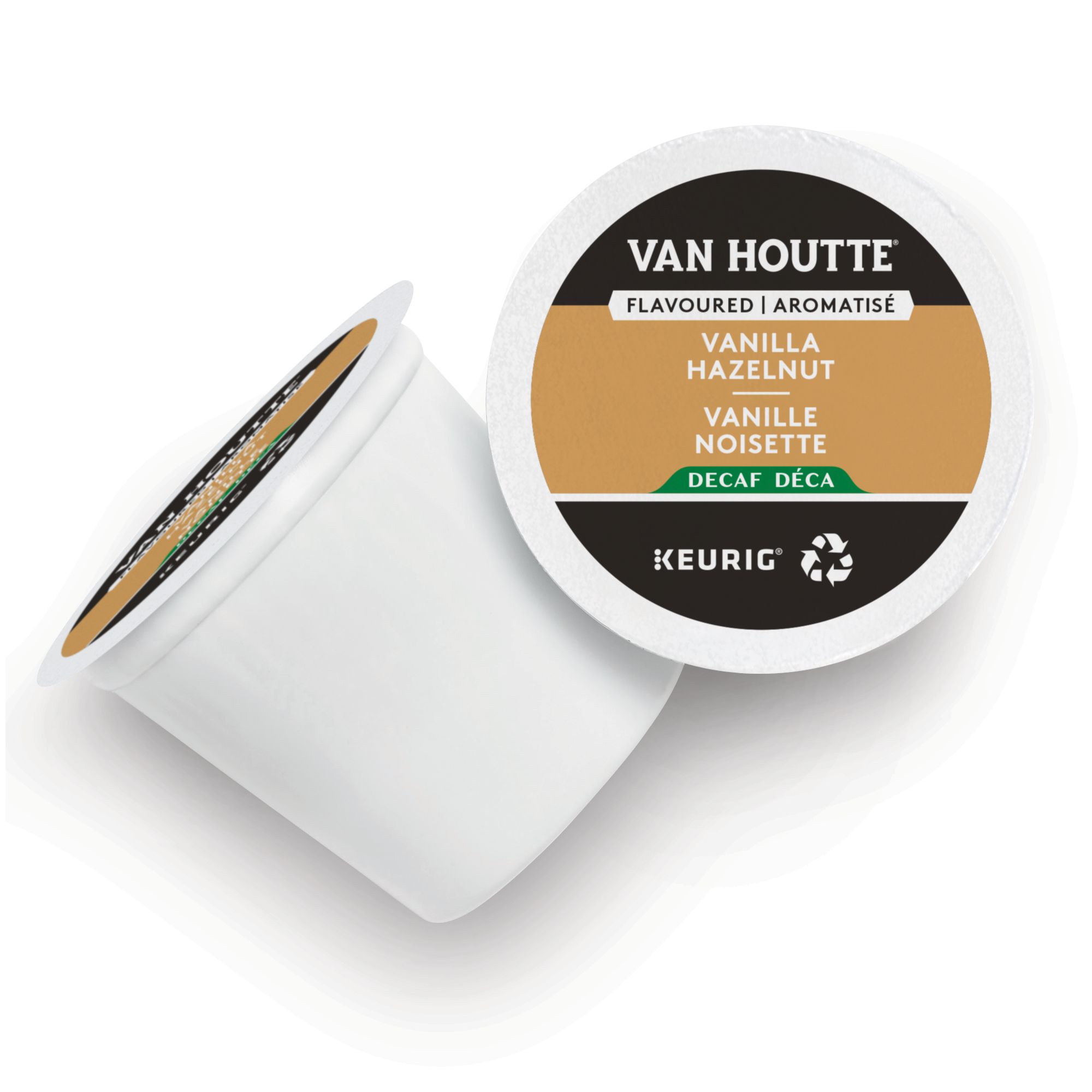 Van Houtte Coffee Keurig K-Cups, Vanilla Hazelnut Decaf, Light Roast