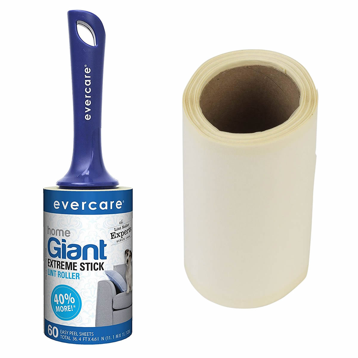 Evercare Extreme Stick, Lint Roller, 100 Sheet Roll