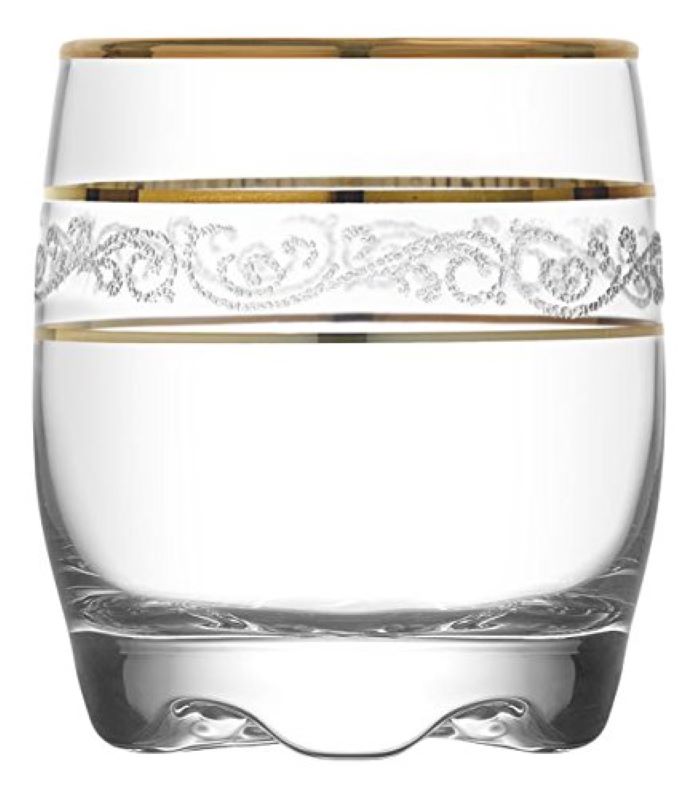 Europe Ware Drinking Glass with Gold Decor Rim & Sturdy Base 6 Set 9.75 Oz, Gold 24131379392 eBay