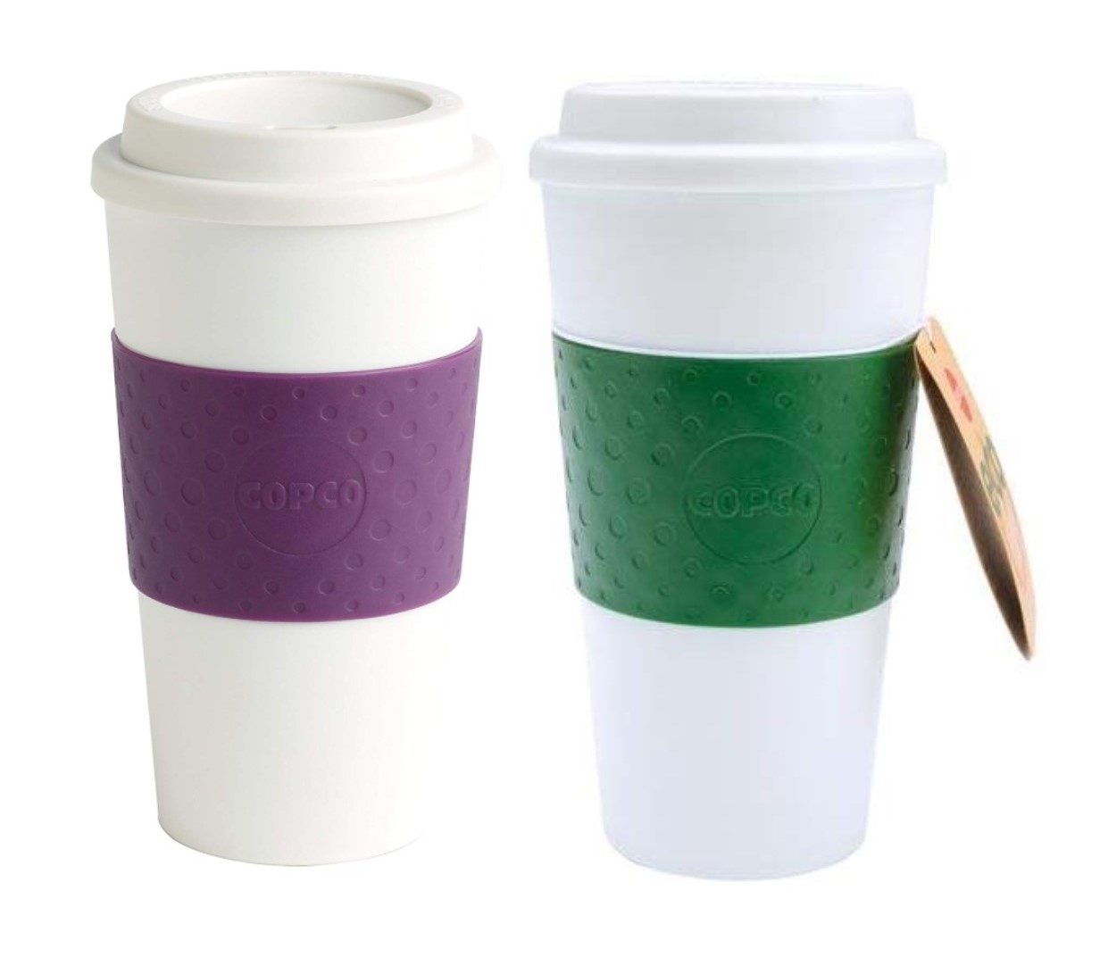 Copco Acadia Coffee Mug Reusable Insulated BPA Free 16 oz 2 Pack Brown Blue