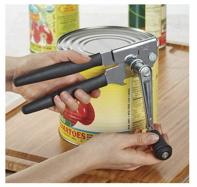 Swing-A-Way Super Easy Crank Can Opener Heavy Duty Comfort Grip in Gray