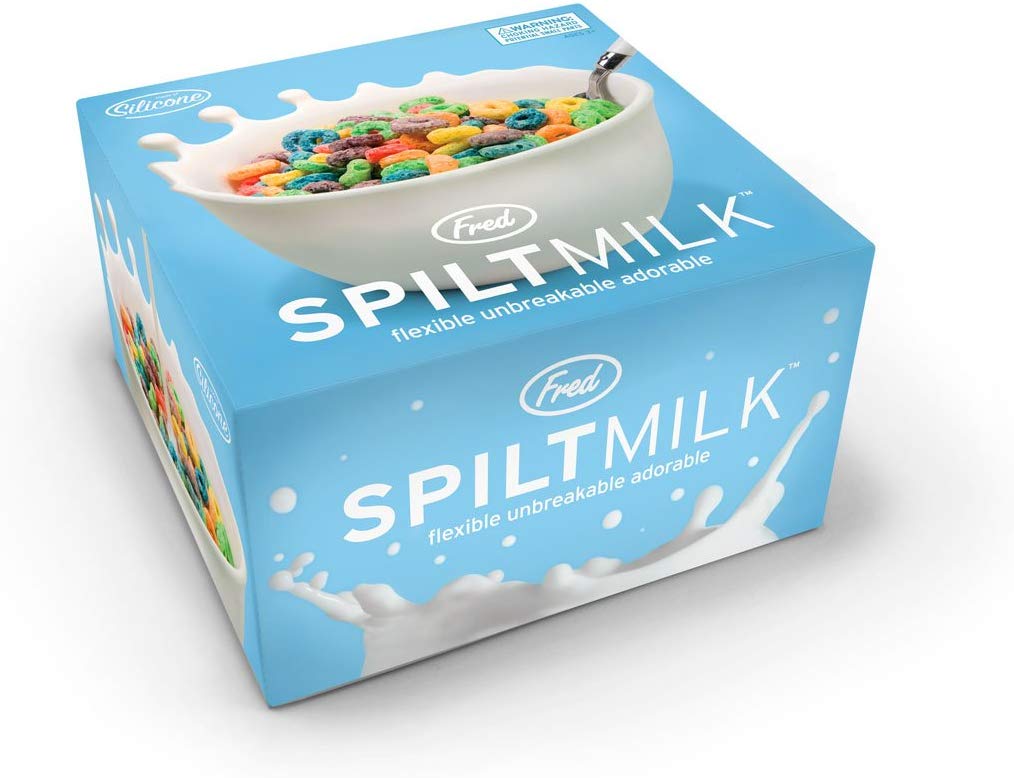 Fred And Friends Spilt Milk Splash Cereal Bowl Soft Flexible Silicone
