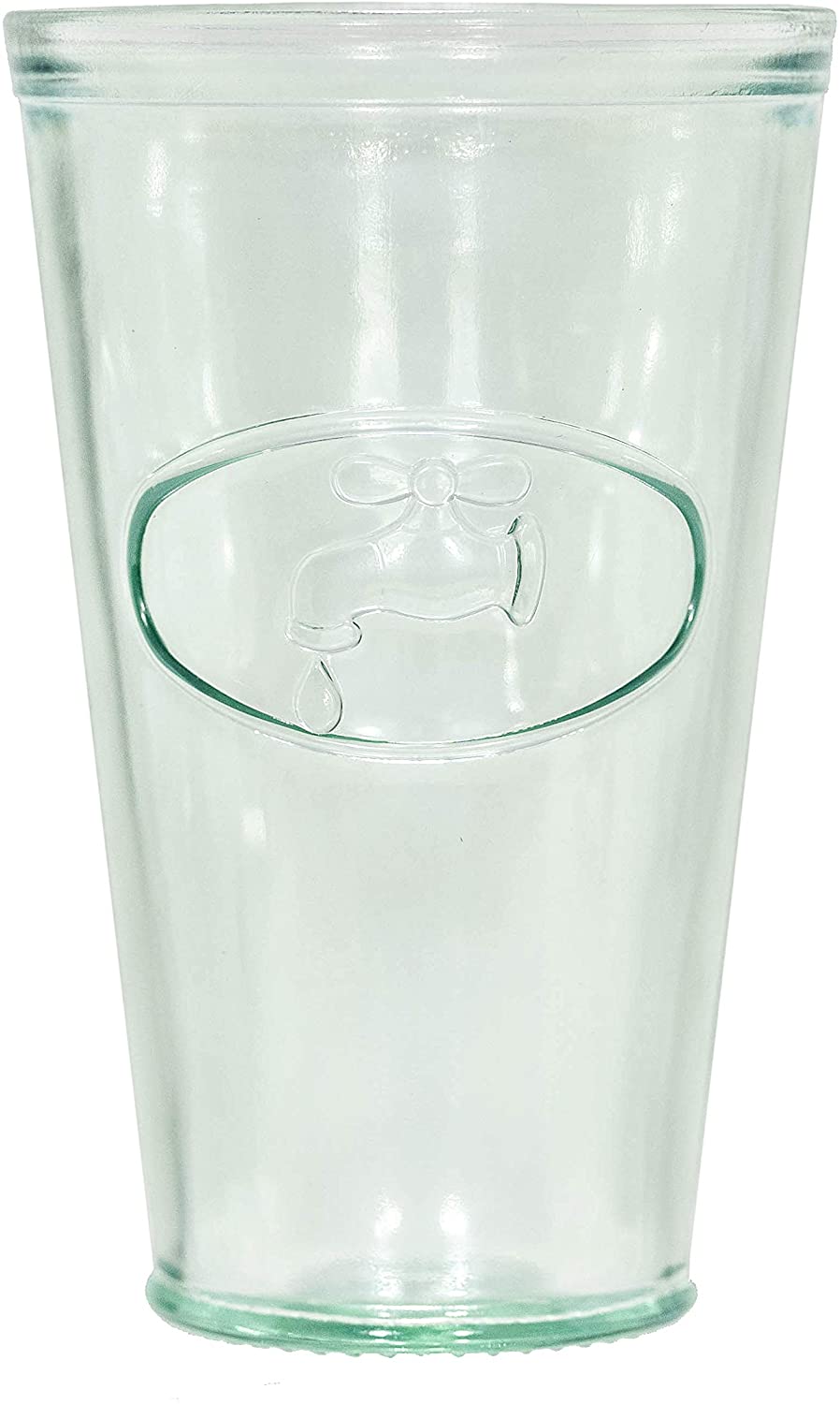 Amici Home Water Tap Italian Recycled Green Hiball Drinking Glass 16 oz