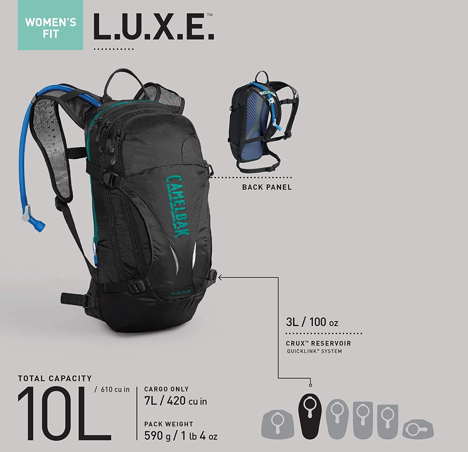CamelBak Women's L.U.X.E. Hydration Pack, 100oz 886798015538 eBay