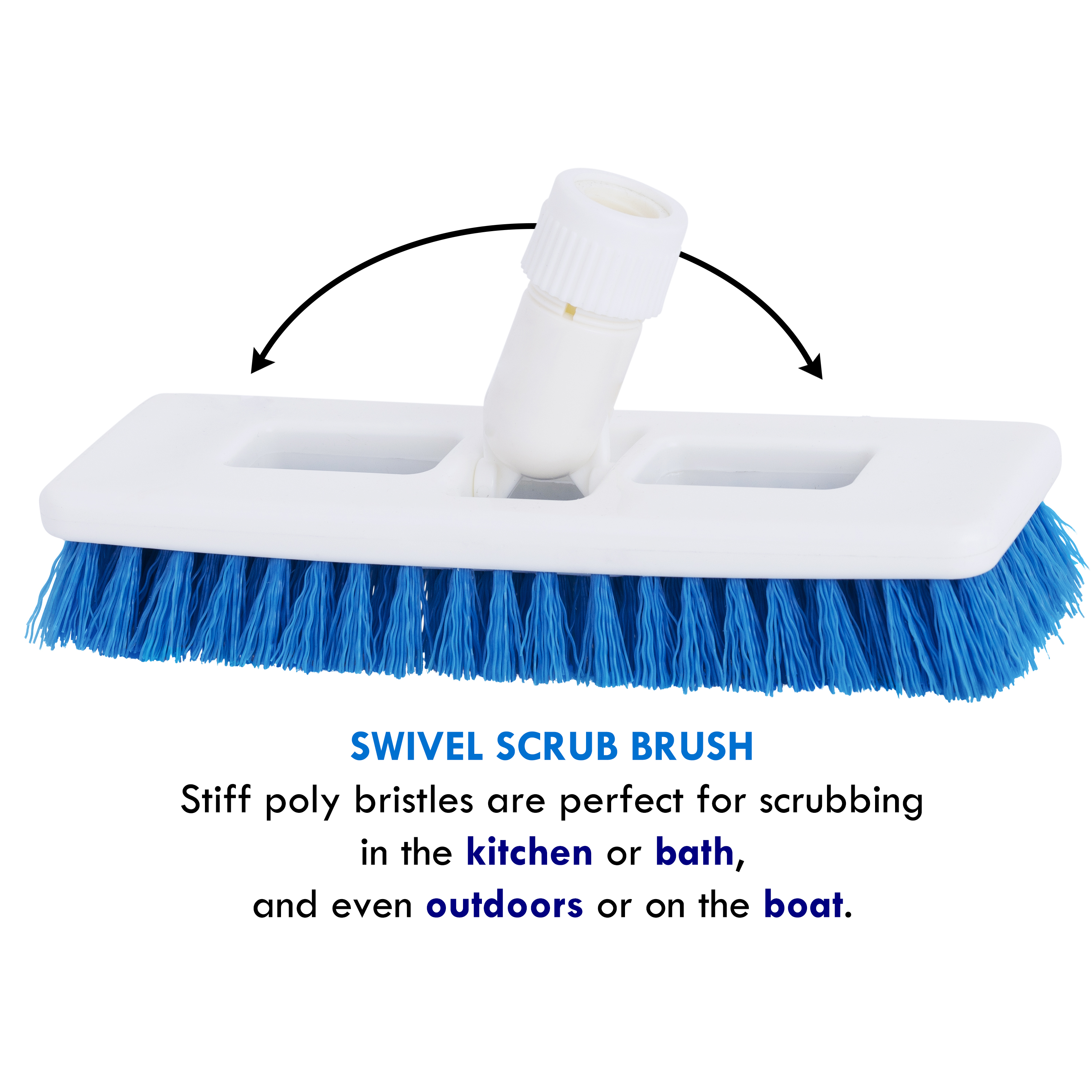 ELITRA Swivel Scrub Brush Adjustable Handle for Clean Tile Kitchen