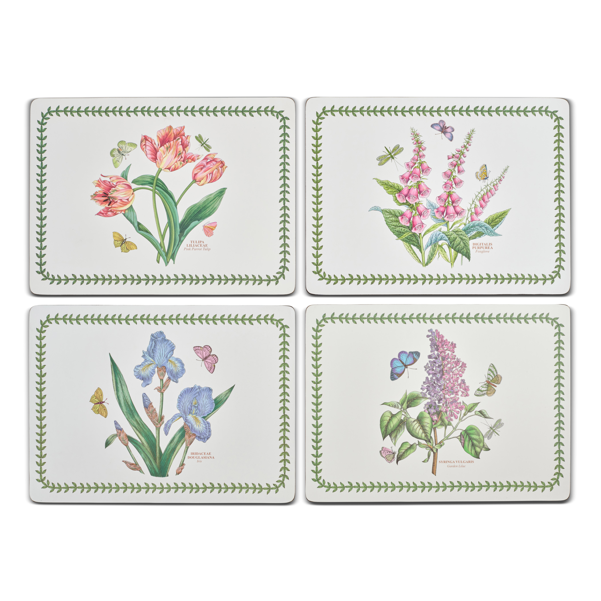 Pimpernel Botanic Garden Flower Motifs Placemats, Set of 4, 15.7 X 11.7