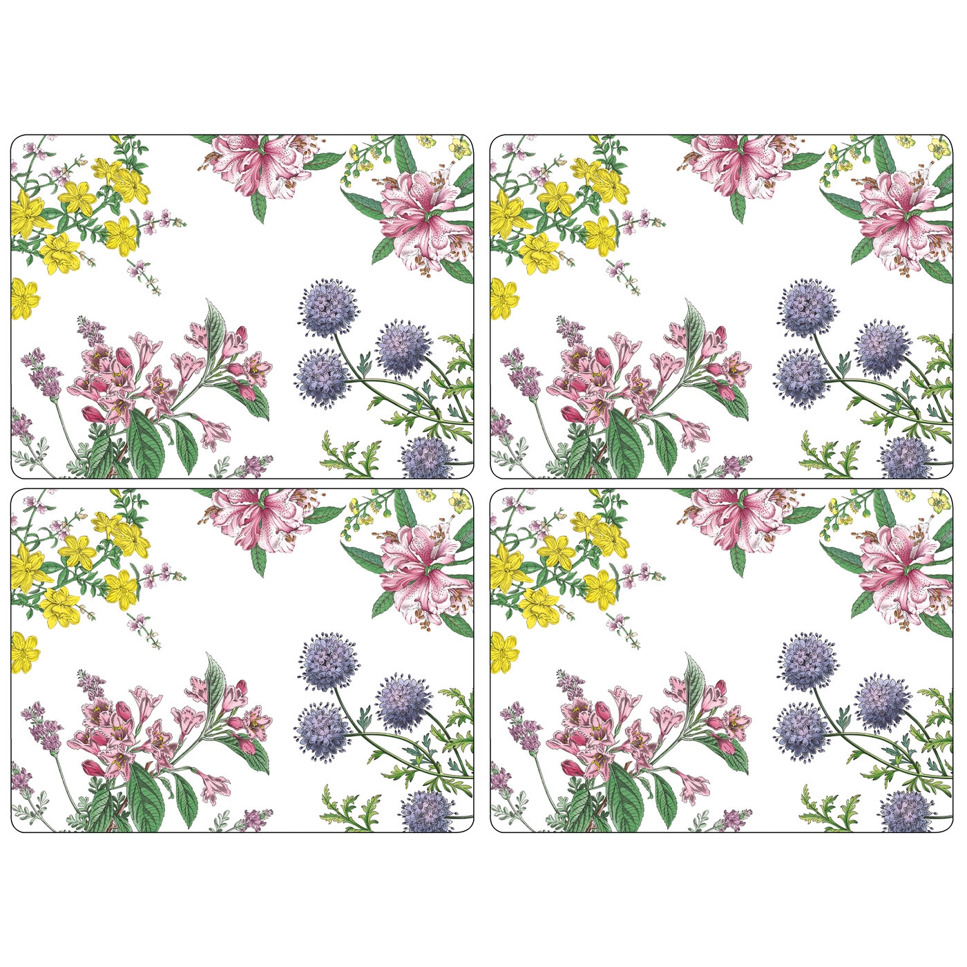 Pimpernel Stafford Blooms CorkBacked Placemats, Set of 4, 15.7 X 11.7" eBay