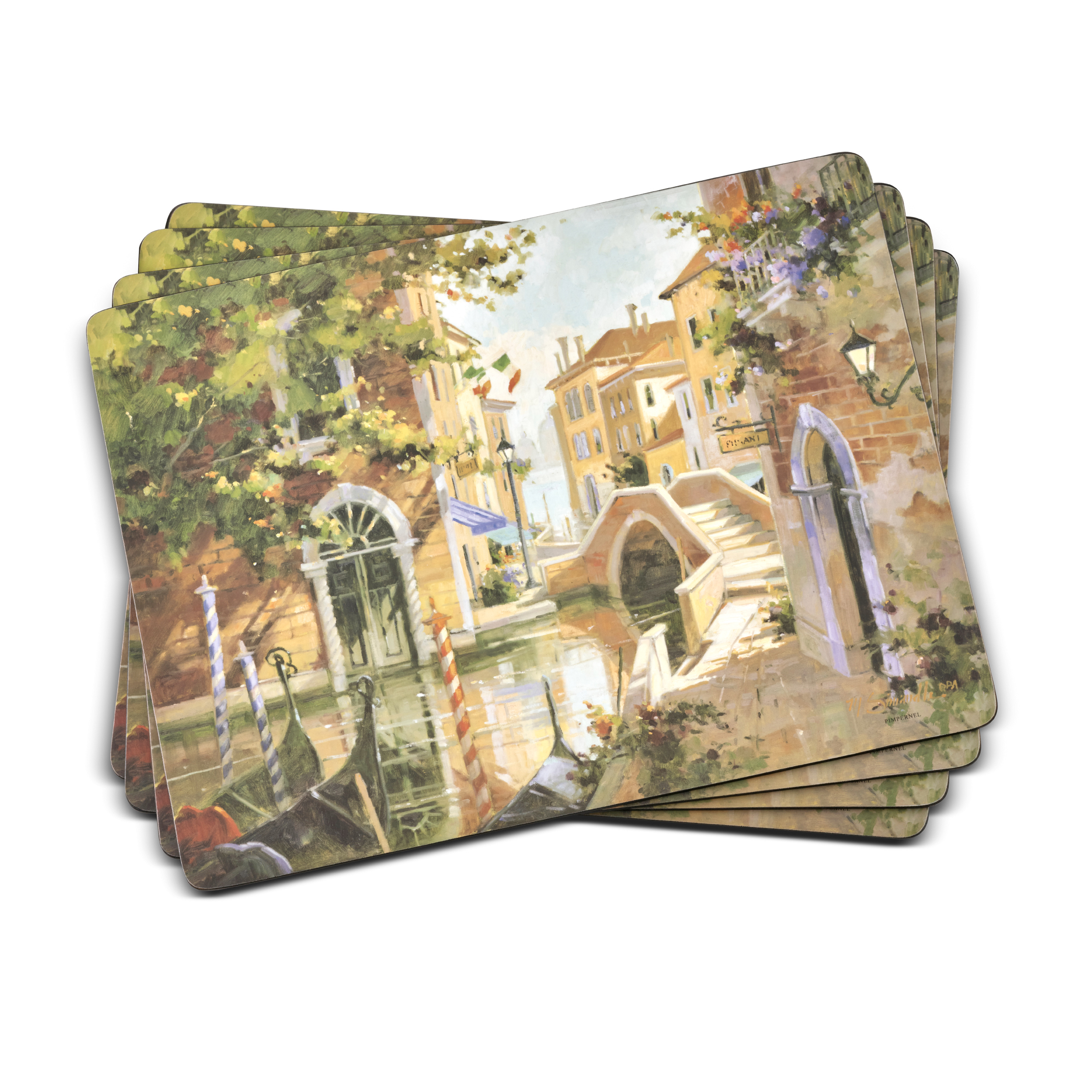 Pimpernel Venetian Scenes Cork-Backed Placemats, Set of 4, 15.7 X 11.7 ...