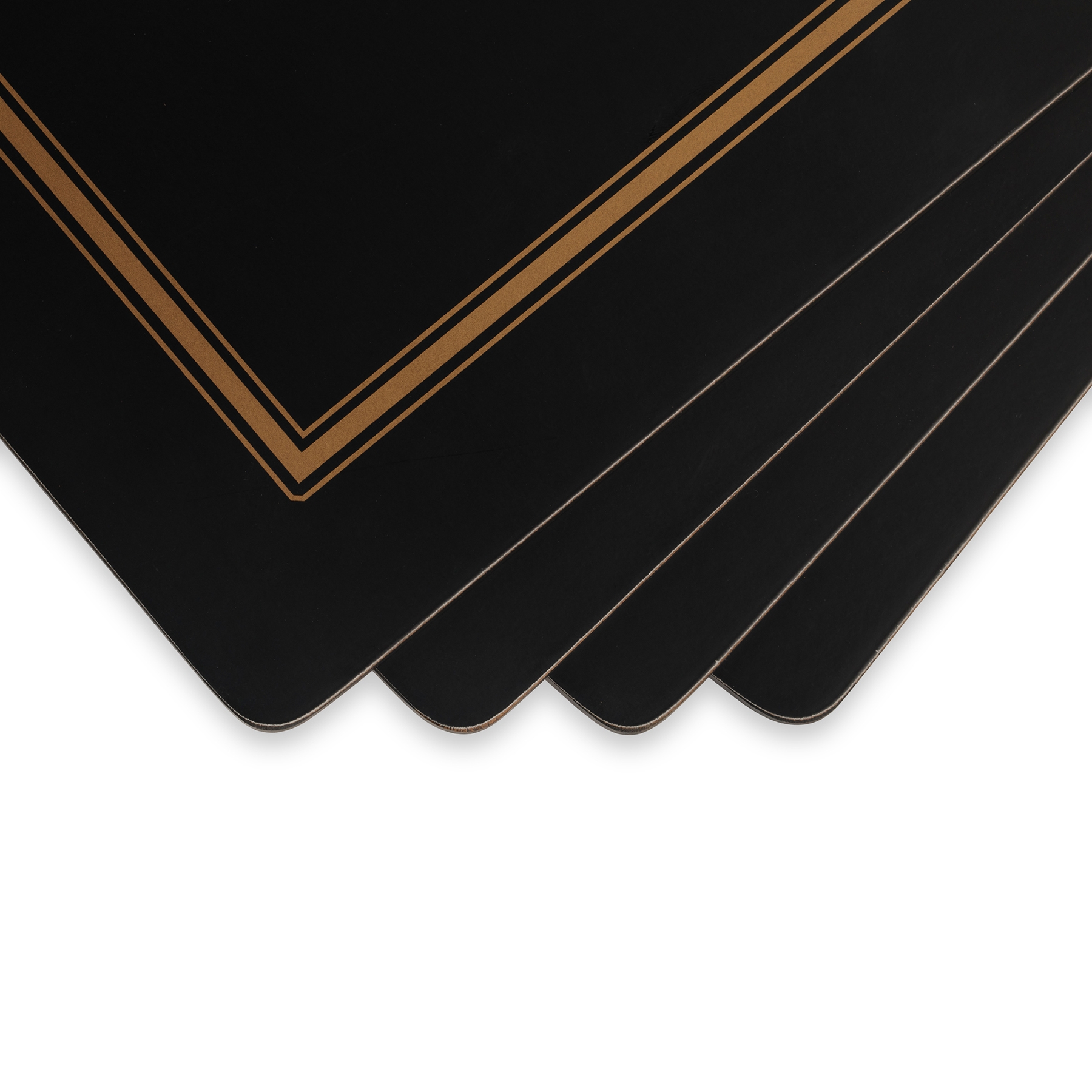 Pimpernel Classic Black CorkBacked Placemats, Set of 4, 15.7 X 11.7
