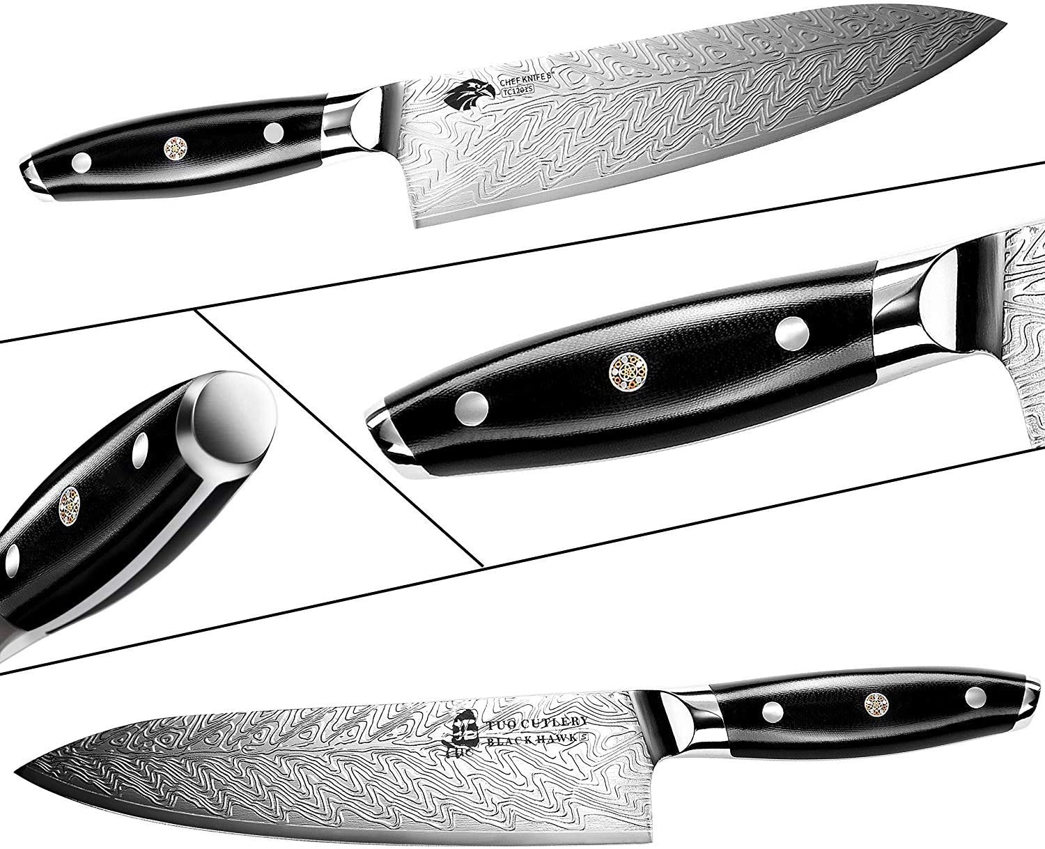 TUO Cutlery - TC1201 - Black Hawk - 8 inch Chef Knife– Wholesale Home