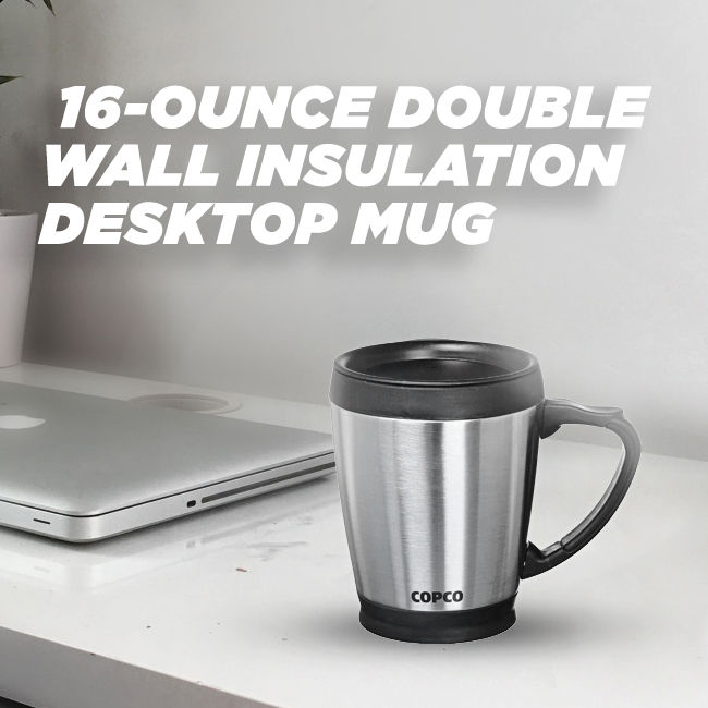 Copco 14-ounce Stainless Steel Double Wall Travel Mug 