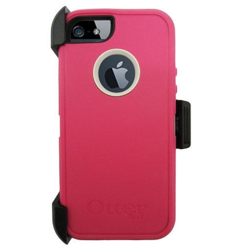 Otterbox Defender Series Case for Apple iPhone 5 in Blush Pink Grey w Holster